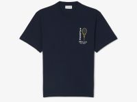 Мужская футболка из хлопкового джерси с принтом и акцентной вышивкой Lacoste