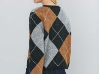 Кардиган из пряжи с шерстью, Черный