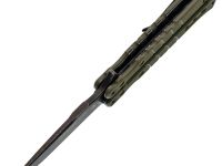 Нож бабочка НОКС Балисонг М210, сталь D2, рукоять G10, зелёный