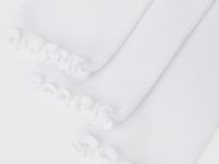 Носки в рубчик, 3 пары, Белый