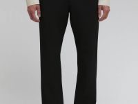 Брюки прямого кроя со складками