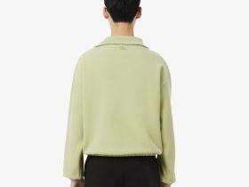 Мужская хлопковая толстовка Lacoste с высоким воротом и застежкой-молнией