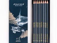 Набор карандашей чернографитных Малевичъ "Graf'Art" 8 шт, металлическая коробка