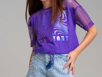 Шорты текстильные джинсовые для девочек