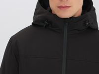 Утеплённая куртка с капюшоном, Черный