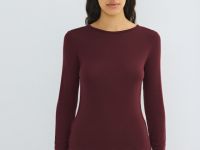 Приталенный лонгслив, Фиолетовый