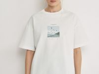 Футболка с географическим принтом O'STIN х Экспедиция, Белый