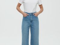 Джинсы wide leg fit женские