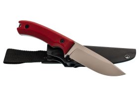 Нож Леший, сталь AUS10co, рукоять микарта, вишневый