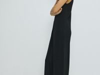 Удлинённый жилет из трикотажа, Черный