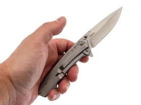 Складной нож ВДВ Silver, сталь D2, рукоять сталь