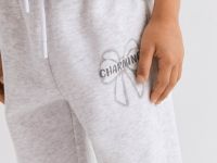 Серые спортивные брюки Jogger с принтом для девочки Глория Джинс
