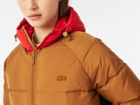 Женская стёганая куртка Lacoste с капюшоном