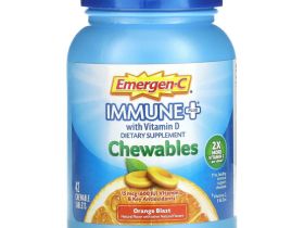 Emergen-C, Immune Plus, с витамином D, апельсиновый сок, 42 жевательные таблетки