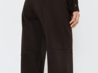 Прямые брюки из искусственной замши, Коричневый