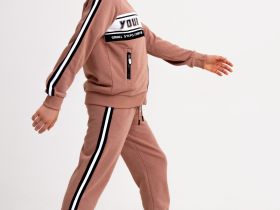 Комплект трикотажный для девочек: толстовка, брюки