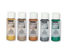 Акрил для декора Pebeo "Acrylic Paint" 59 мл, перламутровый, красный