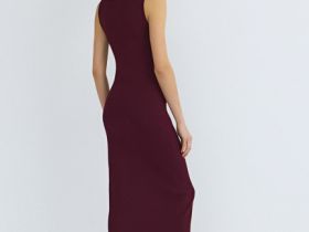 Платье в рубчик, Фиолетовый