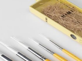 Набор кистей синтетика HIMI 5 шт, желтый