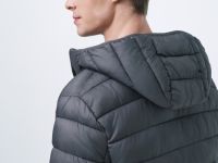 Базовая ультралёгкая куртка с капюшоном, Серый