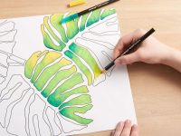 Фломастер Edding "1340" с наконечником в виде кисти, зеленый