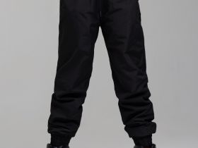 Брюки текстильные с полиуретановым покрытием утепленные флисом для девочек