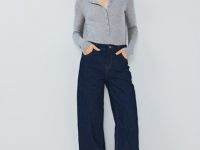 Боди с длинным рукавом, Серый