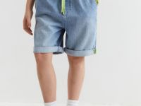 Джинсовые шорты с подворотами для мальчика Глория Джинс