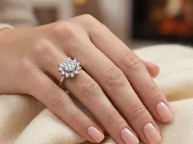 Классическое кольцо из белого золота э4712кц09200303_white