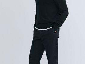 Базовые брюки-чиносы Regular, Черный