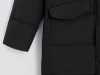 Однобортное пальто с капюшоном