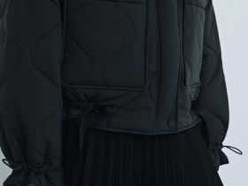 Утеплённая короткая куртка, Черный