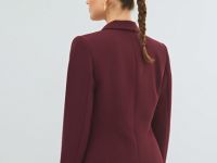 Однобортный приталенный жакет, Фиолетовый