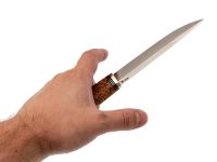 Нож Финка Том, сталь M390, рукоять карельская береза