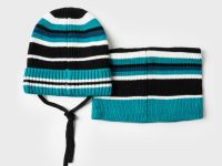 Комплект трикотажный для мальчиков: шапка, снуд