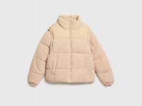 Вельветовая утеплённая куртка для девочек, Бежевый