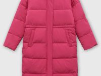 Утепленное пальто с талией на кулиске