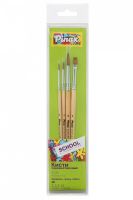 Набор кистей Коза Pinax "School&Hobby" 4 шт, в блистере