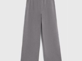 Трикотажные брюки с эффектом стирки для девочек, Серый