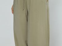 Широкие брюки из модала, Зеленый