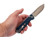 Складной нож SRM Rubik 7228B-ME2, сталь 140Cr, рукоять микарта, синий