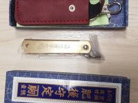 Складной нож Nagao Higonokami, сталь Aogami, рукоять латунь, жёлтый