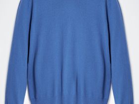 Джемпер из шерсти и хлопка с v-образной горловиной