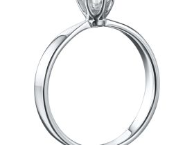 Помолвочное кольцо из белого золота э4712кц07220201