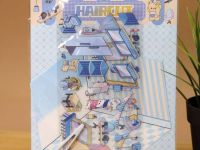 Наклейки+пинцет для творчества румбокс "Парикмахерская", голубые , 16x20 см