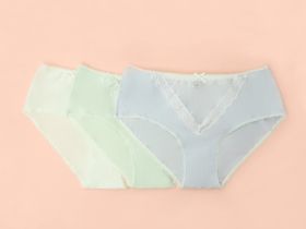 Набор трусов Maxi Slip, зеленый/голубой/бежевый