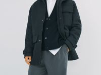 Утеплённое пальто на молнии, Серый