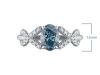 Классическое кольцо из белого золота э0912кц10220005_blue