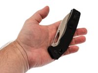 Складной нож Obertech ns-01 Drop point satin, сталь VG-10, рукоять G10, черный