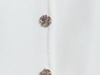 Кардиган на пуговицах с баской, Белый